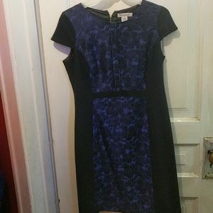 Liz Claiborne black and purple dress